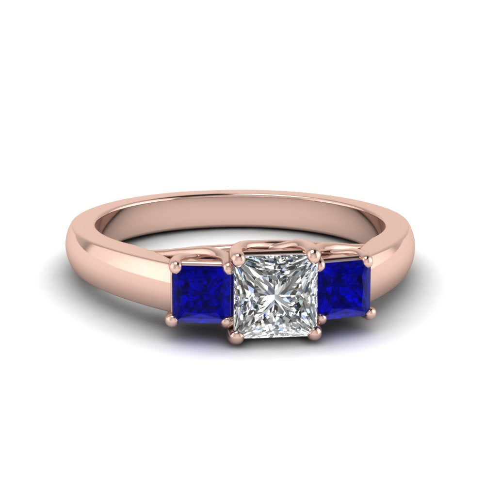 princess-cut-u-prong-three-stone-diamond-engagement-ring-with-blue-sapphire-in-14K-rose-gold-FDENR578PRRGSABL-NL-RG