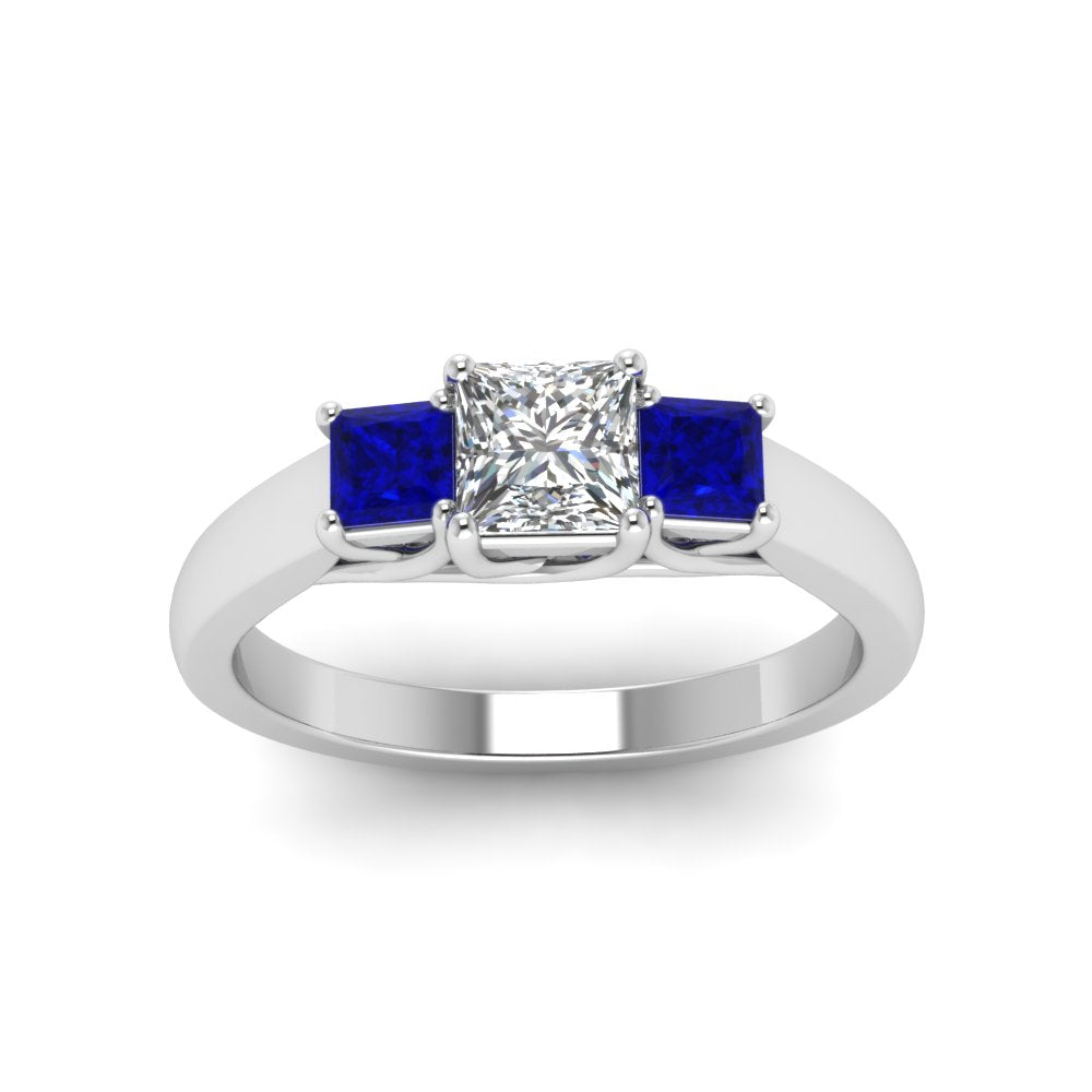 princess-cut-u-prong-three-stone-diamond-engagement-ring-with-blue-sapphire-in-14K-white-gold-FDENR578PRRGSABLANGLE5-NL-WG