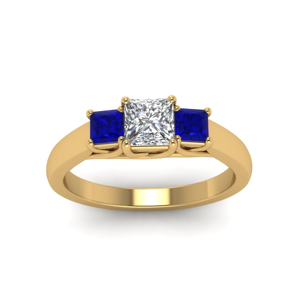 princess-cut-u-prong-three-stone-diamond-engagement-ring-with-blue-sapphire-in-14K-yellow-gold-FDENR578PRRGSABLANGLE5-NL-YG