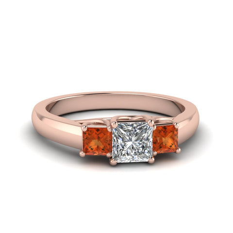 princess-cut-u-prong-three-stone-diamond-engagement-ring-with-orange-sapphire-in-14K-rose-gold-FDENR578PRRGSAOR-NL-RG