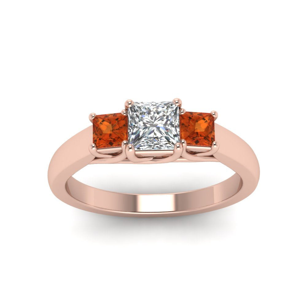 princess-cut-u-prong-three-stone-diamond-engagement-ring-with-orange-sapphire-in-14K-rose-gold-FDENR578PRRGSAORANGLE5-NL-RG