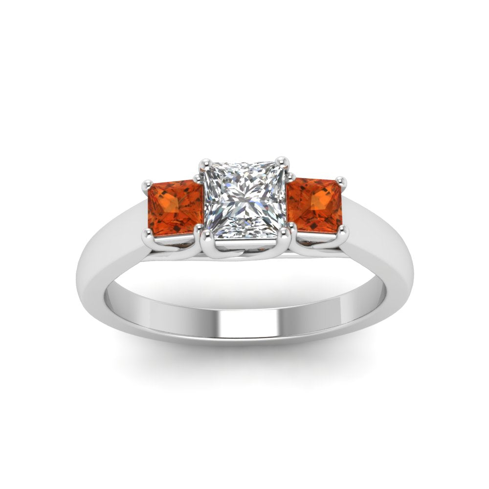 princess-cut-u-prong-three-stone-diamond-engagement-ring-with-orange-sapphire-in-14K-white-gold-FDENR578PRRGSAORANGLE5-NL-WG