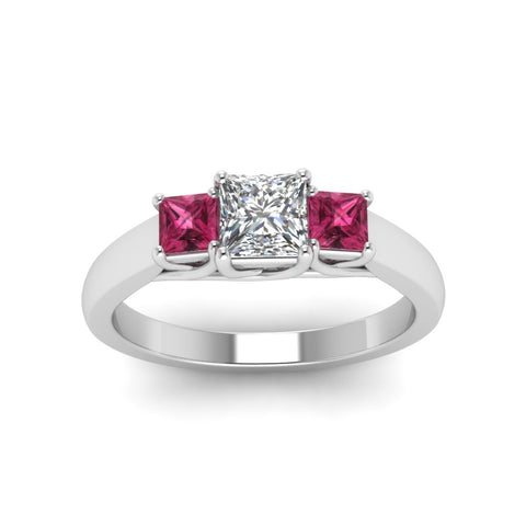 princess-cut-u-prong-three-stone-diamond-engagement-ring-with-pink-sapphire-in-14K-white-gold-FDENR578PRRGSADRPIANGLE5-NL-WG