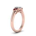 Load image into Gallery viewer, princess-cut-u-prong-three-stone-diamond-engagement-ring-with-ruby-in-14K-rose-gold-FDENR578PRRGRUDRANGLE2-NL-RG
