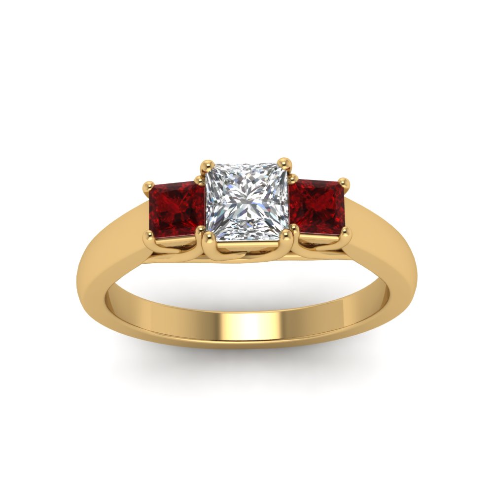 princess-cut-u-prong-three-stone-diamond-engagement-ring-with-ruby-in-14K-yellow-gold-FDENR578PRRGRUDRANGLE5-NL-YG