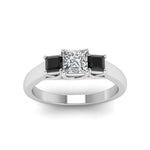 Load image into Gallery viewer, princess-cut-u-prong-three-stone-engagement-ring-black-diamond-in-14K-white-gold-FDENR578PRRGBLACKANGLE5-NL-WG
