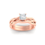 Load image into Gallery viewer, princess-cut-vine-inspired-solitaire-bridal-ring-set-in-rose-gold-fdens8252prangle5-nl-rg.jpg?v=1767085010