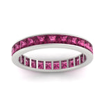 Load image into Gallery viewer, princess-cut-women_s-pink-sapphire-eternity-wedding-band-ring-in-white-gold-FDEWB160PRBGSADRPIANGLE5-4.00CT-NL-WG.jpg?v=1766128423