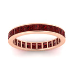 Load image into Gallery viewer, princess-cut-women_s-ruby-eternity-wedding-band-ring-in-rose-gold-FDEWB160PRBGRUDRANGLE5-4.00CT-NL-RG.jpg?v=1766128423
