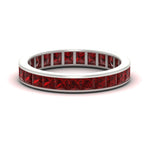 Load image into Gallery viewer, princess-cut-women_s-ruby-eternity-wedding-band-ring-in-white-gold-FDEWB160PRBGRUDR-4.00CT-NL-WG.jpg?v=1766128423