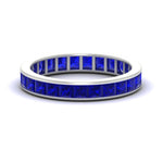 Load image into Gallery viewer, princess-cut-women_s-sapphire-eternity-wedding-band-ring-in-white-gold-FDEWB160PRBGSABL-4.00CT-NL-WG.jpg?v=1766128422