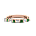 Thumbnail 22 - princess-diamond-and-baguette-emerald-bar-set-wedding-band-in-rose-gold-FD11342BGEMGR-NL-RG-HW