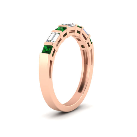 princess-diamond-and-baguette-emerald-bar-set-wedding-band-in-rose-gold-FD11342BGEMGRANGLE2-NL-RG