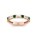 Thumbnail 23 - princess-diamond-and-baguette-emerald-bar-set-wedding-band-in-rose-gold-FD11342BGEMGRANGLE5-NL-RG