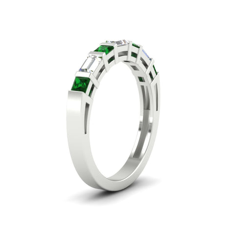 princess-diamond-and-baguette-emerald-bar-set-wedding-band-in-white-gold-FD11342BGEMGRANGLE2-NL-WG