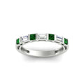 Thumbnail 59 - princess-diamond-and-baguette-emerald-bar-set-wedding-band-in-white-gold-FD11342BGEMGRANGLE5-NL-WG