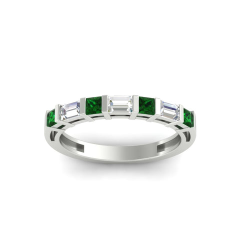 princess-diamond-and-baguette-emerald-bar-set-wedding-band-in-white-gold-FD11342BGEMGRANGLE5-NL-WG