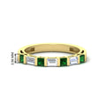 Thumbnail 94 - princess-diamond-and-baguette-emerald-bar-set-wedding-band-in-yellow-gold-FD11342BGEMGR-NL-YG-HW