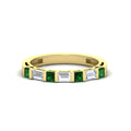 Thumbnail 92 - princess-diamond-and-baguette-emerald-bar-set-wedding-band-in-yellow-gold-FD11342BGEMGR-NL-YG