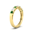 Thumbnail 96 - princess-diamond-and-baguette-emerald-bar-set-wedding-band-in-yellow-gold-FD11342BGEMGRANGLE2-NL-YG