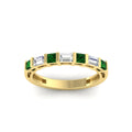 Thumbnail 95 - princess-diamond-and-baguette-emerald-bar-set-wedding-band-in-yellow-gold-FD11342BGEMGRANGLE5-NL-YG