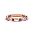 Thumbnail 14 - princess-diamond-and-baguette-pink-sapphire-bar-set-wedding-band-in-rose-gold-FD11342BGSADRPI-NL-RG