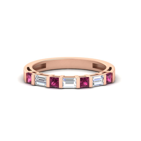 princess-diamond-and-baguette-pink-sapphire-bar-set-wedding-band-in-rose-gold-FD11342BGSADRPI-NL-RG