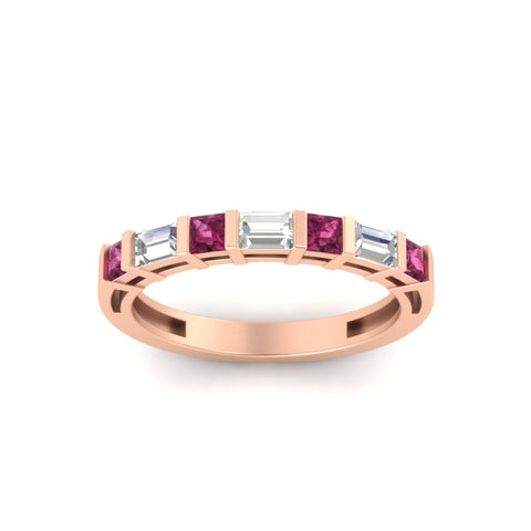 princess-diamond-and-baguette-pink-sapphire-bar-set-wedding-band-in-rose-gold-FD11342BGSADRPIANGLE5-NL-RG