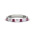 Thumbnail 50 - princess-diamond-and-baguette-pink-sapphire-bar-set-wedding-band-in-white-gold-FD11342BGSADRPI-NL-WG