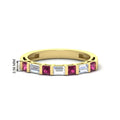 Thumbnail 88 - princess-diamond-and-baguette-pink-sapphire-bar-set-wedding-band-in-yellow-gold-FD11342BGSADRPI-NL-YG-HW