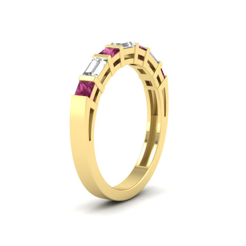 princess-diamond-and-baguette-pink-sapphire-bar-set-wedding-band-in-yellow-gold-FD11342BGSADRPIANGLE2-NL-YG