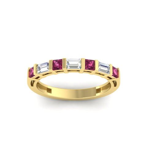 princess-diamond-and-baguette-pink-sapphire-bar-set-wedding-band-in-yellow-gold-FD11342BGSADRPIANGLE5-NL-YG