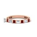 Thumbnail 28 - princess-diamond-and-baguette-ruby-bar-set-wedding-band-in-rose-gold-FD11342BGRUDR-NL-RG-HW