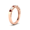 Thumbnail 30 - princess-diamond-and-baguette-ruby-bar-set-wedding-band-in-rose-gold-FD11342BGRUDRANGLE2-NL-RG
