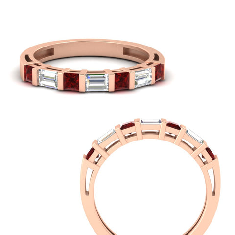 princess-diamond-and-baguette-ruby-bar-set-wedding-band-in-rose-gold-FD11342BGRUDRANGLE3-NL-RG