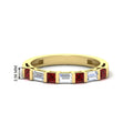 Thumbnail 100 - princess-diamond-and-baguette-ruby-bar-set-wedding-band-in-yellow-gold-FD11342BGRUDR-NL-YG-HW