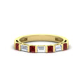 Thumbnail 98 - princess-diamond-and-baguette-ruby-bar-set-wedding-band-in-yellow-gold-FD11342BGRUDR-NL-YG