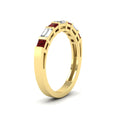 Thumbnail 102 - princess-diamond-and-baguette-ruby-bar-set-wedding-band-in-yellow-gold-FD11342BGRUDRANGLE2-NL-YG