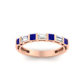 Thumbnail 11 - princess-diamond-and-baguette-sapphire-bar-set-wedding-band-in-rose-gold-FD11342BGSABLANGLE5-NL-RG