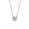 Load image into Gallery viewer, Princess Diamond Bezel Set Solitaire Pendant