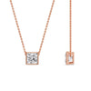 Load image into Gallery viewer, Princess Diamond Bezel Set Solitaire Pendant