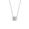 Load image into Gallery viewer, Princess Diamond Bezel Set Solitaire Pendant