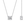 Load image into Gallery viewer, Princess Diamond Bezel Set Solitaire Pendant