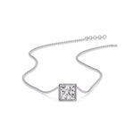 Load image into Gallery viewer, Princess Diamond Bezel Set Solitaire Pendant

