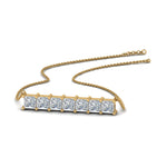 Load image into Gallery viewer, fdpd8420/princess-cut-diamond-horizontal-bar-pendant-in-fdpd8420-fancy-nl-yg
