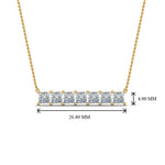 Load image into Gallery viewer, fdpd8420/princess-cut-diamond-horizontal-bar-pendant-in-fdpd8420-fancy-nl-yg
