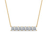Load image into Gallery viewer, fdpd8420/princess-cut-diamond-horizontal-bar-pendant-in-fdpd8420-fancy-nl-yg