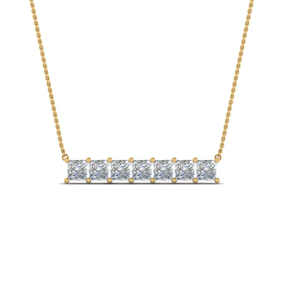 fdpd8420/princess-cut-diamond-horizontal-bar-pendant-in-fdpd8420-fancy-nl-yg