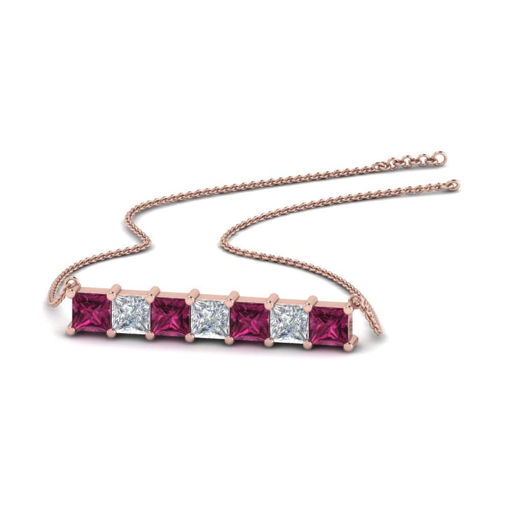 princess-diamond-horizontal-bar-pendant-with-pink-sapphire-in-FDPD8420GSADRPI-NL-RG
