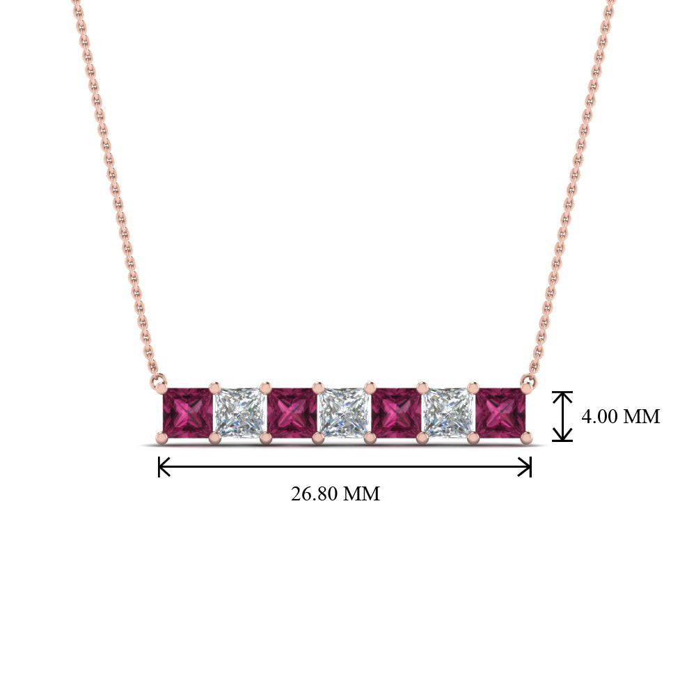 princess-diamond-horizontal-bar-pendant-with-pink-sapphire-in-FDPD8420GSADRPI-NL-RG
